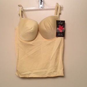 Sexy LiLy Yellow Camisole Cami /Bra 38C NWT